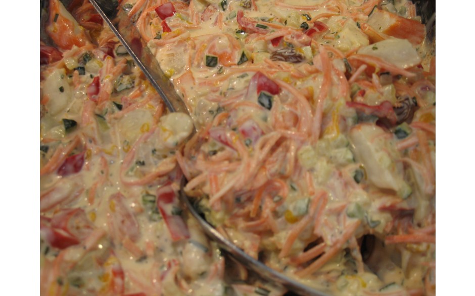 Salade de gambas mandarine